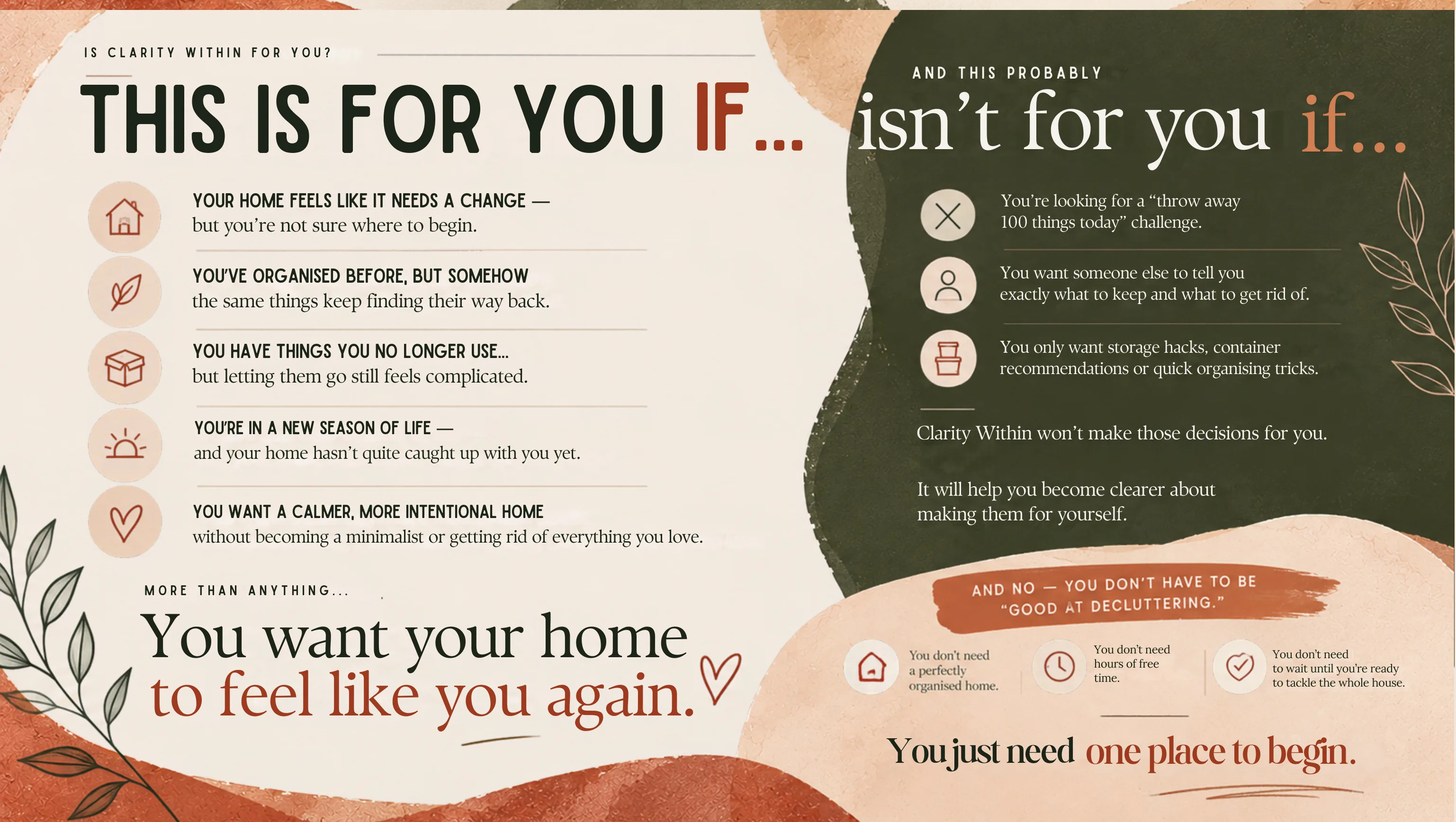 Clarity Within landing page section 14